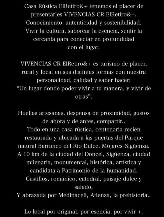 Willa El Retiro & Gastro Vivencias Siguenza Zewnętrze zdjęcie